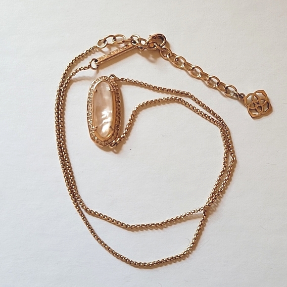 Kendra Scott Annika rose gold mother of pearl necklace - Picture 2 of 4